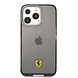 Ferrari Ferrari iPhone 13 Pro Back-Cover hul - Italia Stripe - Black edges - Transparent Ferrari Ferrari iPhone 13 Pro Back-Cover hul - Italia Stripe - Black edges - Transparent