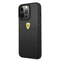 Ferrari Ferrari iPhone 13 Pro Back cover coque - Carbon - Metal Logo - Noir
