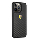 Ferrari Ferrari iPhone 13 Pro Back cover case - Carbon - Metal Logo - Black Ferrari Ferrari iPhone 13 Pro Back cover case - Carbon - Metal Logo - Black