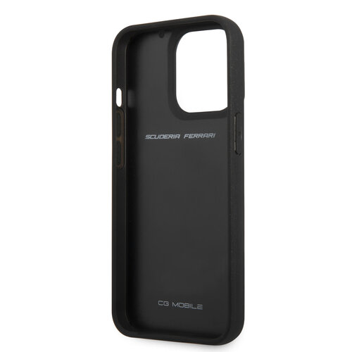 Ferrari Ferrari iPhone 13 Pro Back cover case - Carbon - Metal Logo - Black