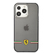 Ferrari Ferrari iPhone 13 Pro Back cover coque - Italia Wings - Black edges - Transparent Ferrari Ferrari iPhone 13 Pro Back cover coque - Italia Wings - Black edges - Transparent