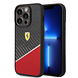 Ferrari Ferrari iPhone 14 Pro Back-Cover hul - BiMaterial - Carbon & Red Stripe - Schwarz Ferrari Ferrari iPhone 14 Pro Back-Cover hul - BiMaterial - Carbon & Red Stripe - Schwarz