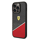 Ferrari Ferrari iPhone 14 Pro Back cover case - BiMaterial - Carbon & Red Stripe - Black Ferrari Ferrari iPhone 14 Pro Back cover case - BiMaterial - Carbon & Red Stripe - Black