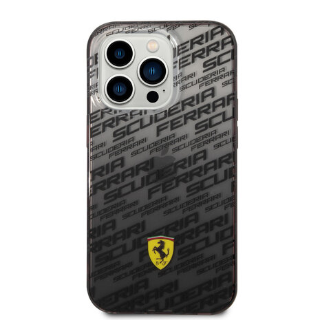Ferrari Ferrari iPhone 14 Pro Back cover case - SF Allover - Black Ferrari Ferrari iPhone 14 Pro Back cover case - SF Allover - Black