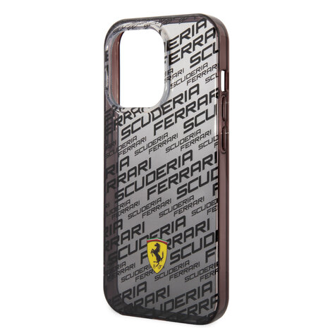 Ferrari Ferrari iPhone 14 Pro Back cover coque - SF Allover - Noir Ferrari Ferrari iPhone 14 Pro Back cover coque - SF Allover - Noir