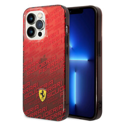 Ferrari iPhone 14 Pro Back cover case - SF Allover - Red