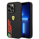 Ferrari Ferrari iPhone 14 Pro Back-Cover hul - Leather - Big SF Logo - Schwarz Ferrari Ferrari iPhone 14 Pro Back-Cover hul - Leather - Big SF Logo - Schwarz