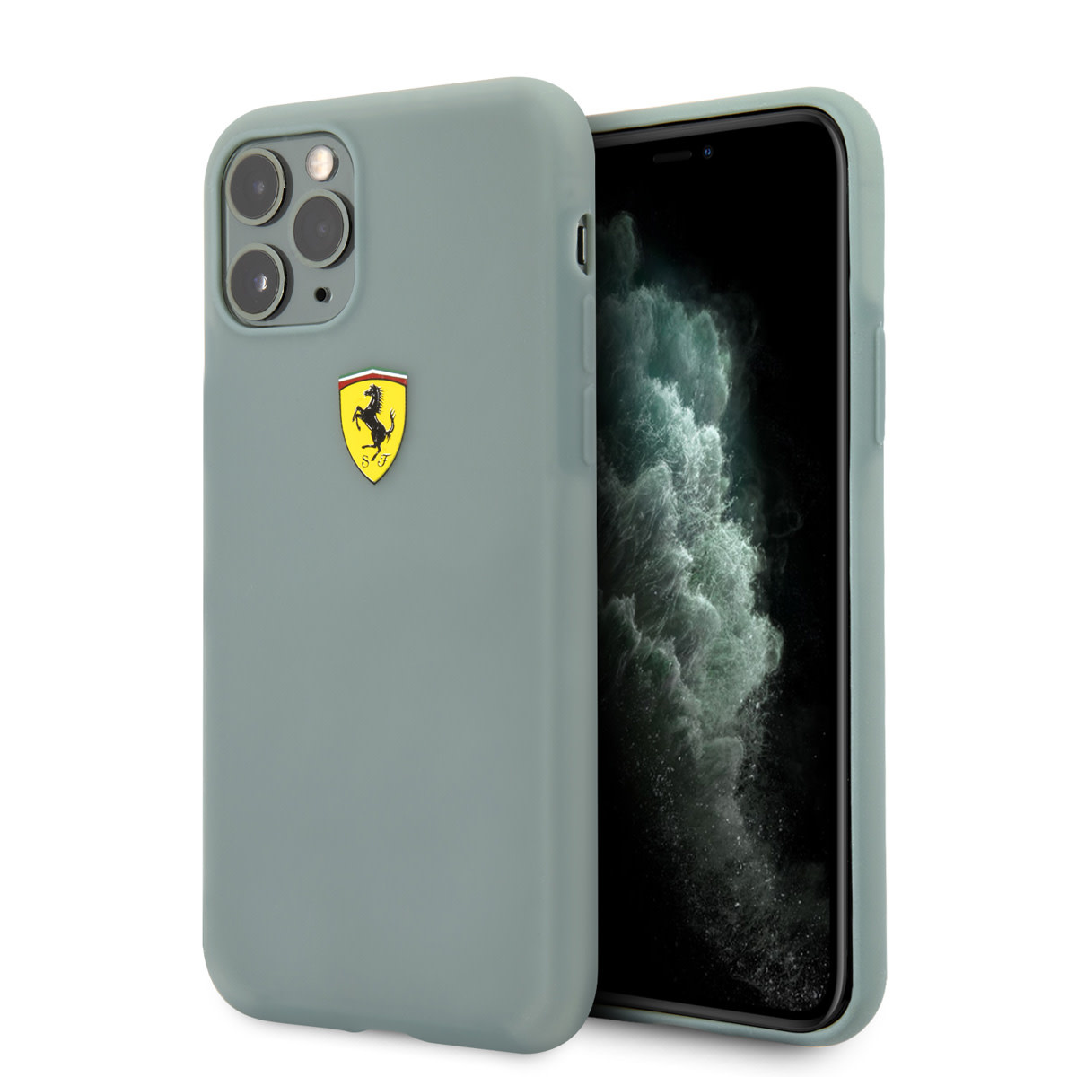 Ferrari Ferrari iPhone 11 Pro Backcover hoesje - Silicone - Printed Logo - Groen
