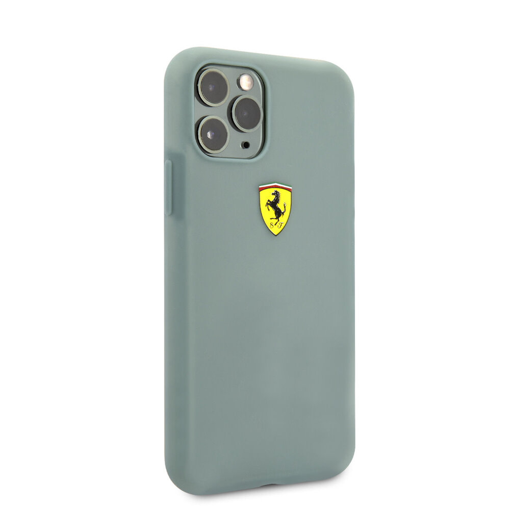Ferrari Ferrari iPhone 11 Pro Back-Cover hul - Silicone - Printed Logo - Grün Ferrari Ferrari iPhone 11 Pro Back-Cover hul - Silicone - Printed Logo - Grün
