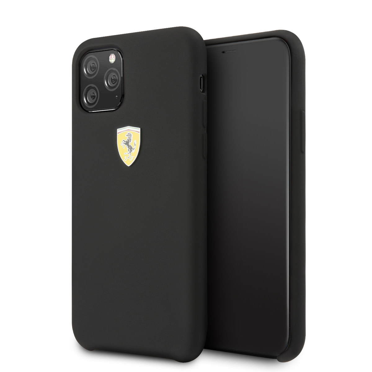 Ferrari Ferrari iPhone 11 Pro Backcover hoesje - Silicone - Printed Logo - Zwart