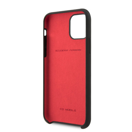Ferrari Ferrari iPhone 11 Pro Backcover hoesje - Silicone - Printed Logo - Zwart Ferrari Ferrari iPhone 11 Pro Backcover hoesje - Silicone - Printed Logo - Zwart