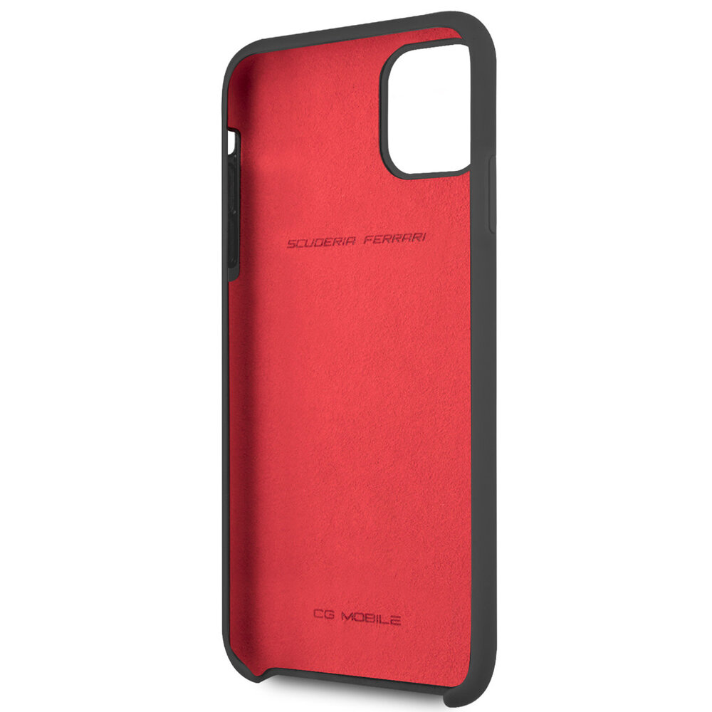 Ferrari Ferrari iPhone 11 Pro Max Back cover case - Silicone - Printed Logo - Black Ferrari Ferrari iPhone 11 Pro Max Back cover case - Silicone - Printed Logo - Black