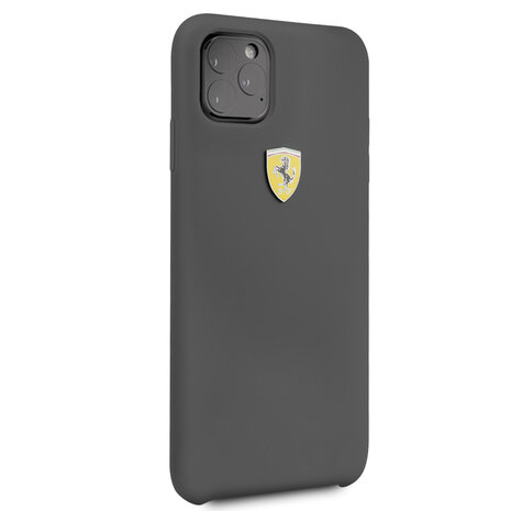 Ferrari Ferrari iPhone 11 Pro Max Back-Cover hul - Silicone - Printed Logo - Schwarz Ferrari Ferrari iPhone 11 Pro Max Back-Cover hul - Silicone - Printed Logo - Schwarz