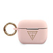 Guess Guess Airpods Pro & Pro 2 Case - Silicone With Ring - Triangle Logo - Pink