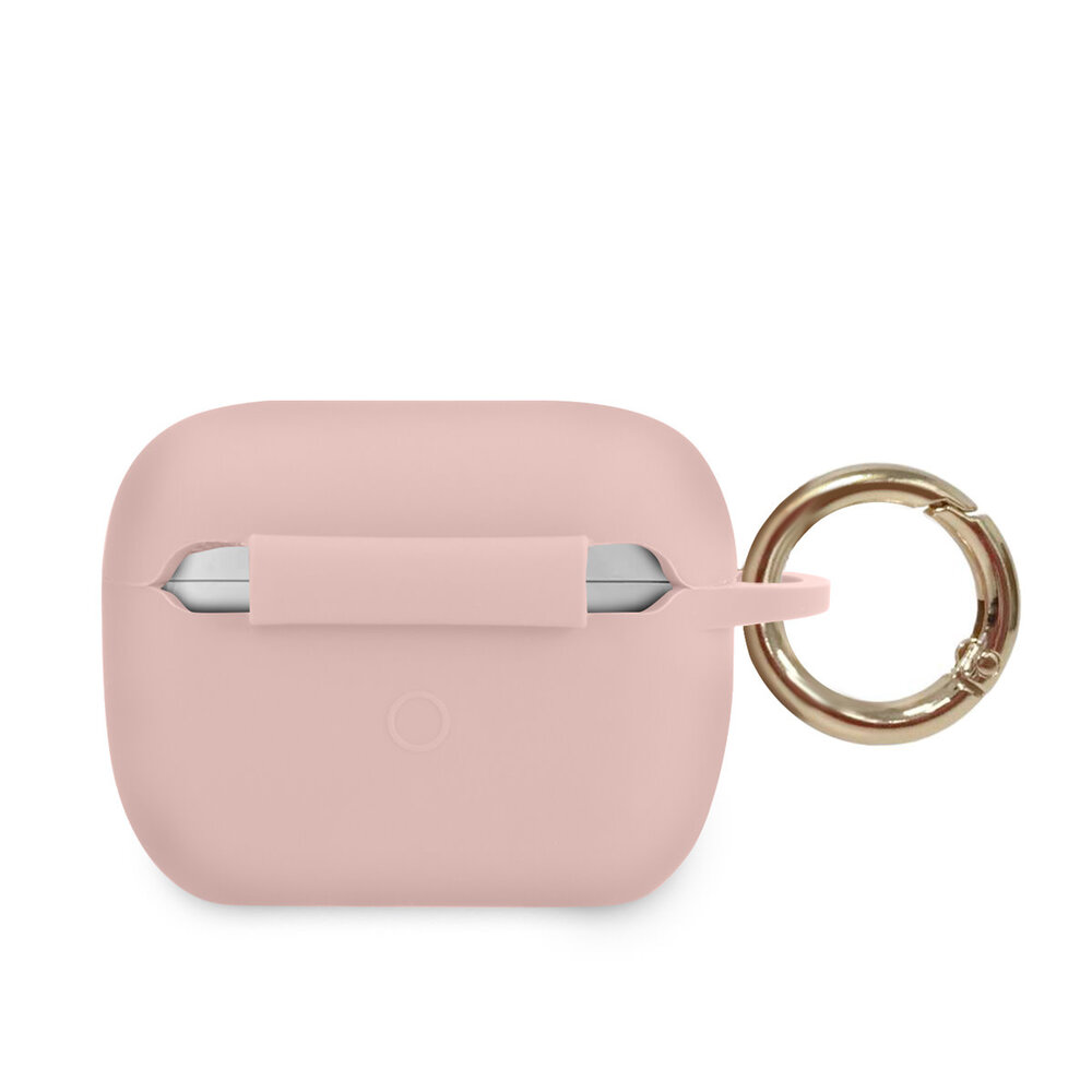 Guess Guess Airpods Pro Case - Silicone With Ring - Triangle Logo - Pink