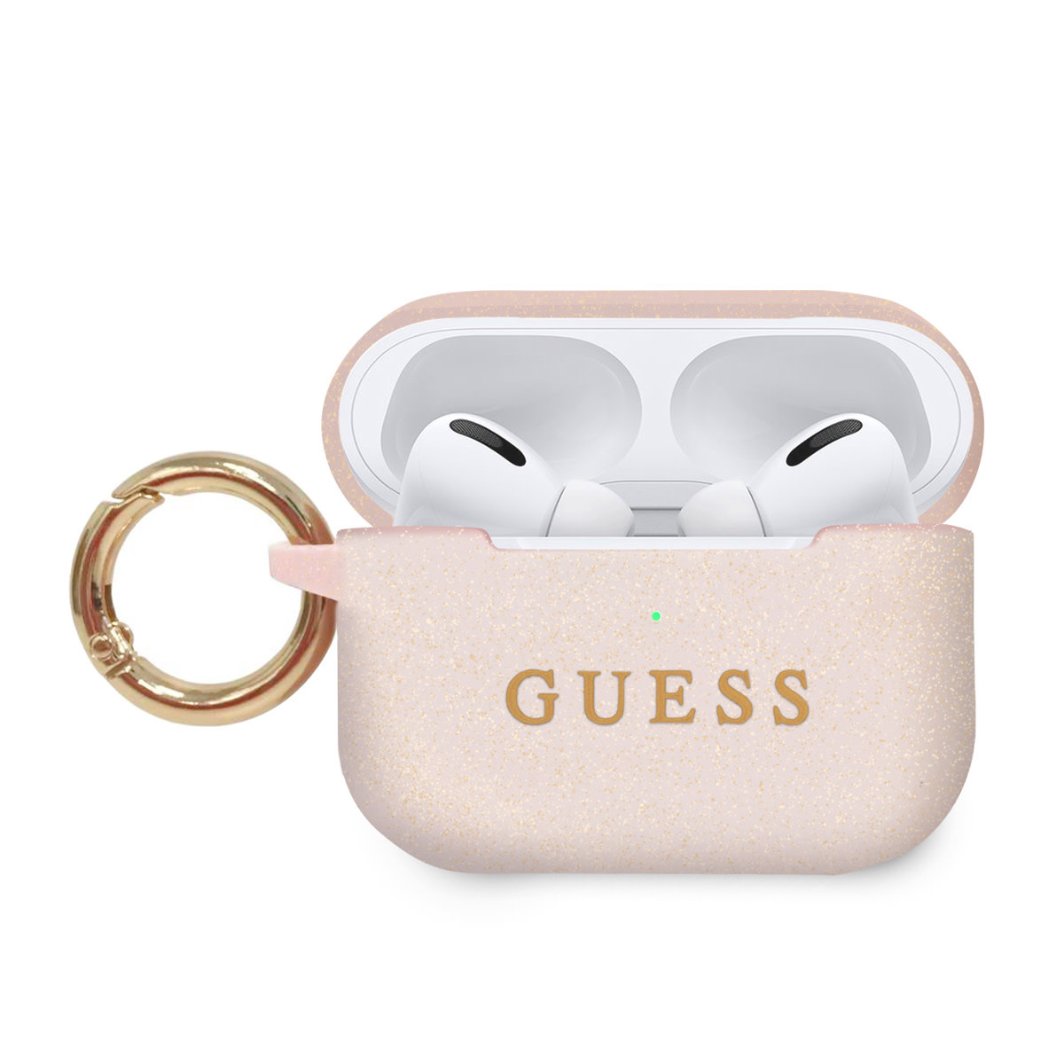 Guess Guess Airpods Pro & Pro 2 Case - Silicone With Ring - Roze