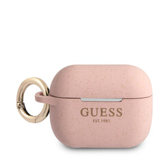 Guess Airpods Pro & Pro 2 Case - Silicone Glitter - Pink