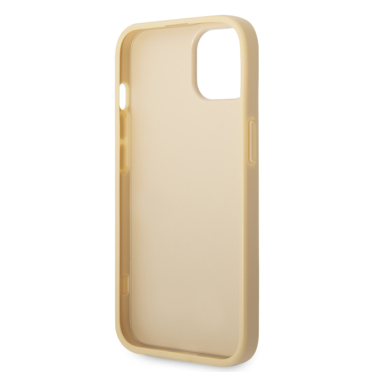 Guess Guess iPhone 14 Plus & 15 Plus Backcover hoesje - Fixed Glitter - Script Metal Logo - Goud, foto 6 van 6