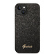 Guess Guess iPhone 14 Plus & 15 Plus Back cover coque - Fixed Glitter - Script Metal Logo - Noir Guess Guess iPhone 14 Plus & 15 Plus Back cover coque - Fixed Glitter - Script Metal Logo - Noir