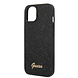 Guess Guess iPhone 14 Plus & 15 Plus Back cover coque - Fixed Glitter - Script Metal Logo - Noir Guess Guess iPhone 14 Plus & 15 Plus Back cover coque - Fixed Glitter - Script Metal Logo - Noir