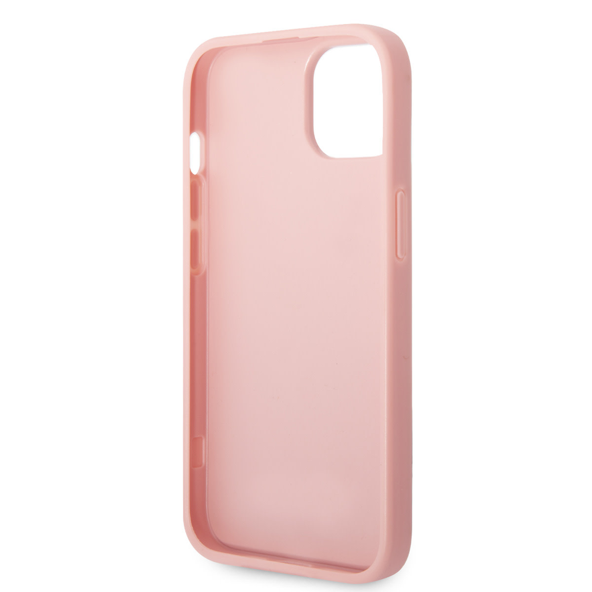Guess Guess iPhone 14 Plus & 15 Plus Backcover hoesje - Fixed Glitter - Script Metal Logo - Roze, foto 6 van 6