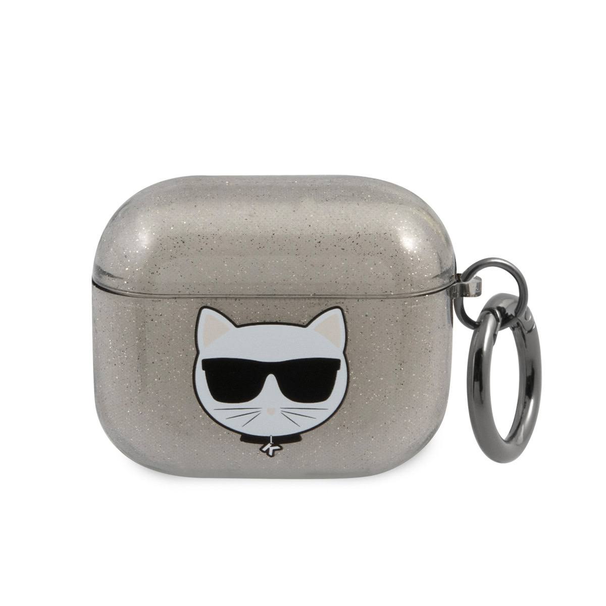 Karl Lagerfeld Karl Lagerfeld Airpods 3 Case - Glitter - Choupette - Zwart