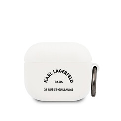 Karl Lagerfeld Airpods 3 Case - Silicone - Black RSG Logo - White