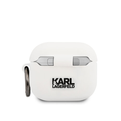 Karl Lagerfeld Karl Lagerfeld Airpods 3 Case - Silicone - Black RSG Logo - Blanc Karl Lagerfeld Karl Lagerfeld Airpods 3 Case - Silicone - Black RSG Logo - Blanc