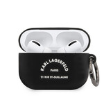 Karl Lagerfeld Karl Lagerfeld AirPods Pro & Pro 2 Case- Silicone - White RSG Logo - Zwart