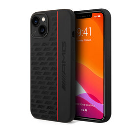 AMG AMG iPhone 14 & 13 Backcover hoesje - Double Layer - Carbon Pattern - Zwart AMG AMG iPhone 14 & 13 Backcover hoesje - Double Layer - Carbon Pattern - Zwart