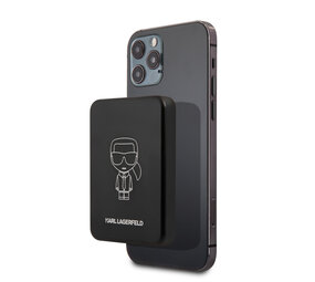 Karl Lagerfeld Karl Lagerfeld Magsafe Compatible Powerbank - 5W 3000mAh - Zwart Karl Lagerfeld Karl Lagerfeld Magsafe Compatible Powerbank - 5W 3000mAh - Zwart