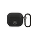 Mercedes-Benz Mercedes-Benz Airpods 3 Case - Genuine Leather - Stars Pattern - Zwart Mercedes-Benz Mercedes-Benz Airpods 3 Case - Genuine Leather - Stars Pattern - Zwart