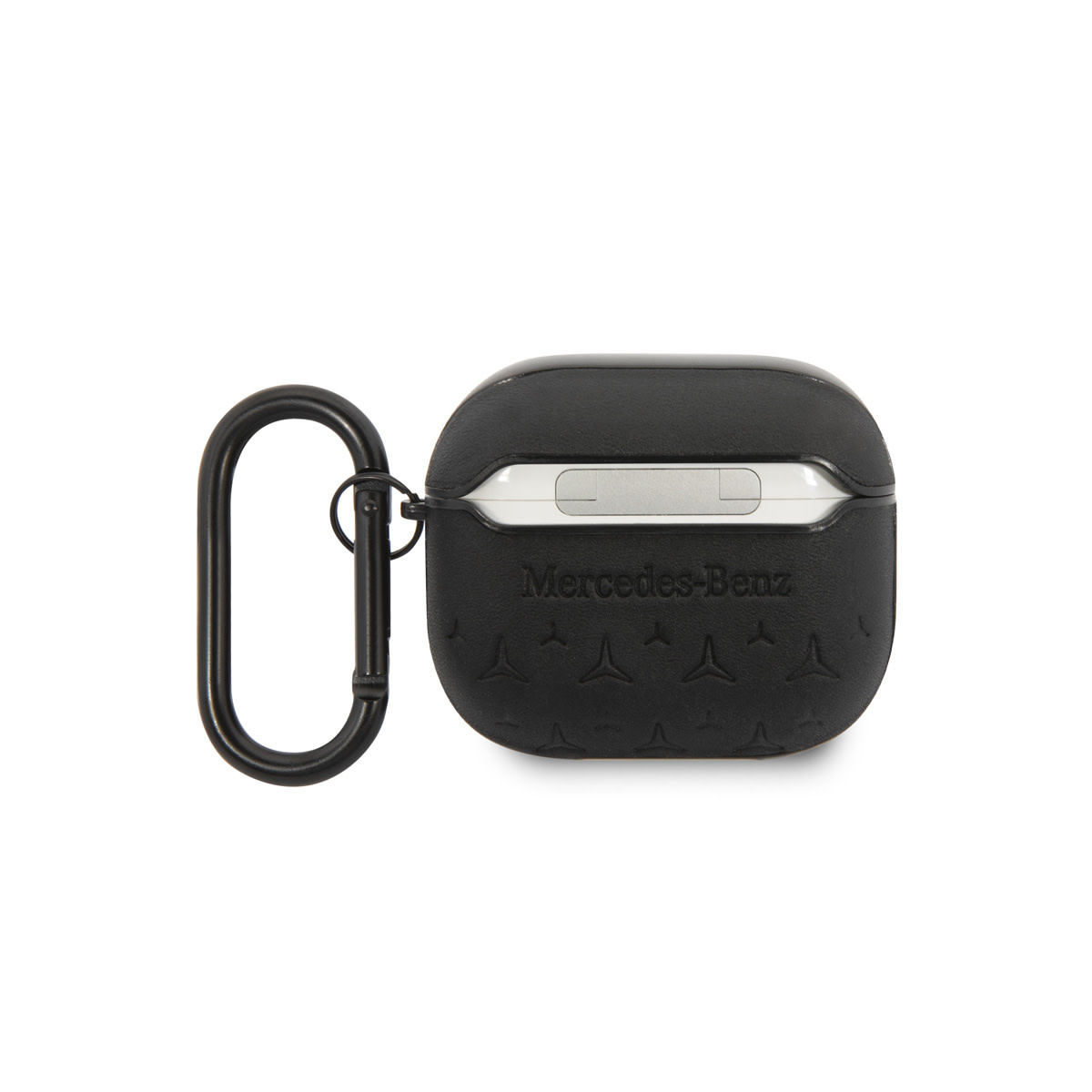 Mercedes-Benz Mercedes-Benz Airpods 3 Case - Genuine Leather - Stars Pattern - Zwart, foto 2 van 3