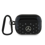 Mercedes-Benz Mercedes-Benz AirPods Pro & Pro 2 Case - Stars Pattern Small - Zwart