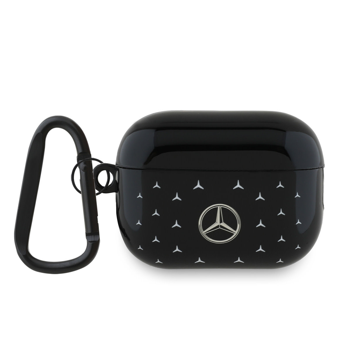 Mercedes-Benz Mercedes-Benz AirPods Pro & Pro 2 Case - Stars Pattern Small - Zwart