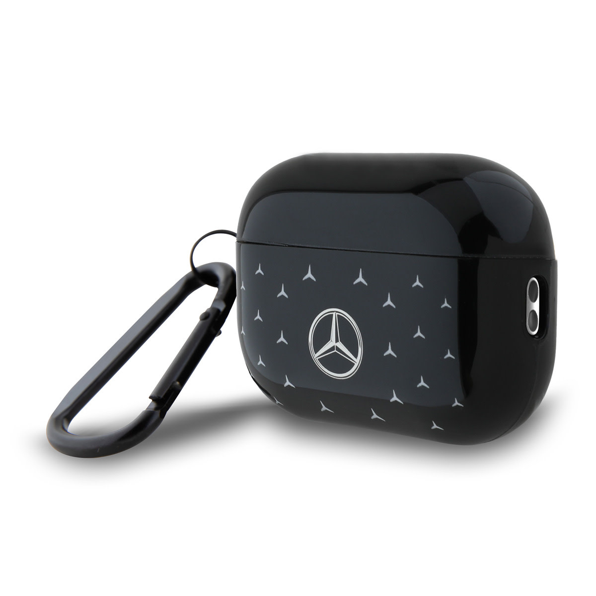 Mercedes-Benz Mercedes-Benz AirPods Pro & Pro 2 Case - Stars Pattern Small - Zwart, foto 3 van 4