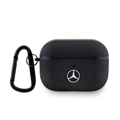 Mercedes-Benz Airpods Pro & Pro 2 Case - Genuine Leather - Stars Pattern - Black