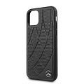 Mercedes-Benz Mercedes-Benz iPhone 11 Pro Backcover hoesje - Genuine Leather - Perforated Bow Line - Zwart