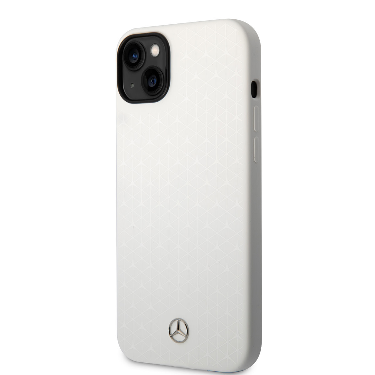 Mercedes-Benz Mercedes-Benz iPhone 14 Plus & 15 Plus Backcover hoesje - Silicone - Star Pattern Large - Wit, foto 2 van 6