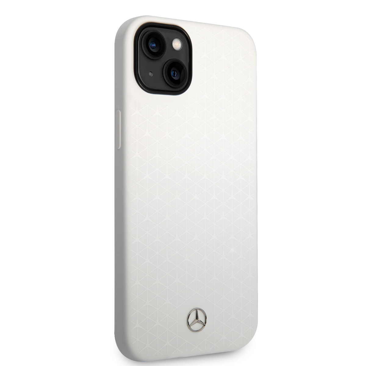 Mercedes-Benz Mercedes-Benz iPhone 14 Plus & 15 Plus Backcover hoesje - Silicone - Star Pattern Large - Wit, foto 4 van 6