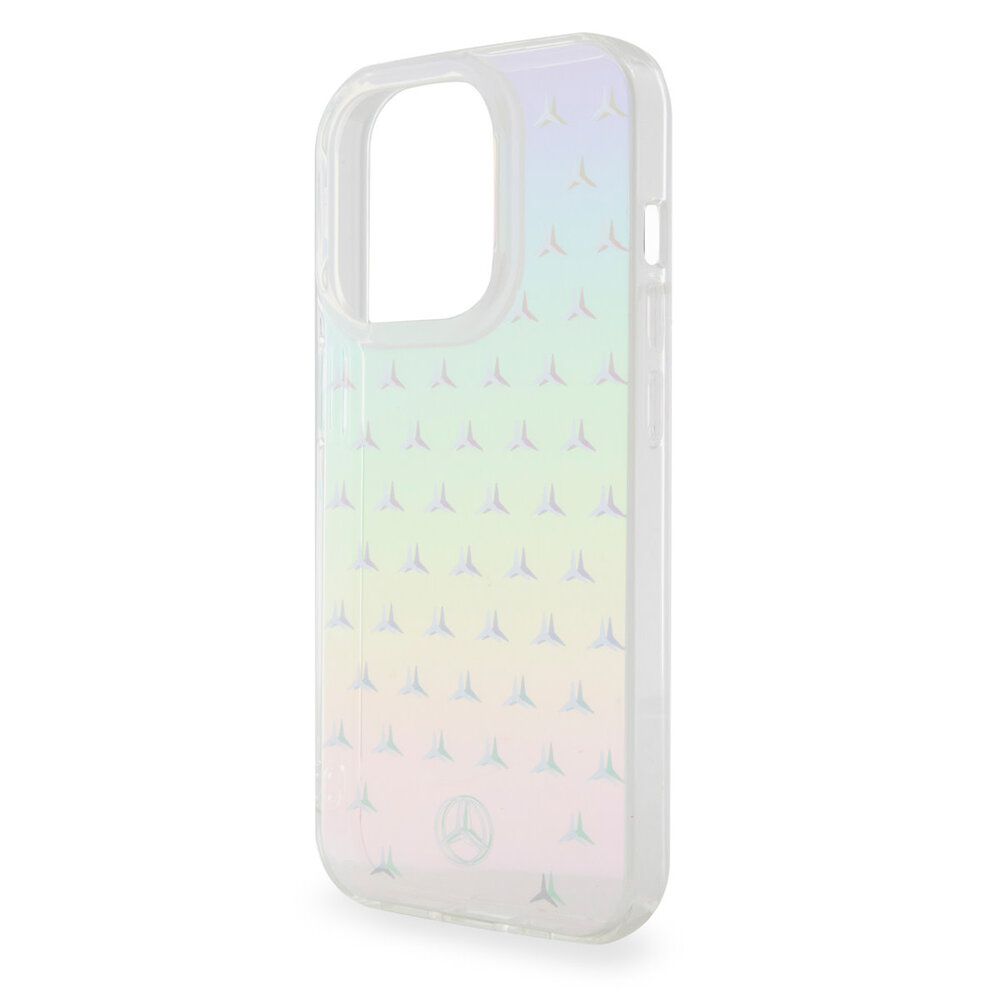 Mercedes-Benz Mercedes-Benz iPhone 15 Pro Backcover hoesje - Iridescent - Stars Pattern - Transparant Mercedes-Benz Mercedes-Benz iPhone 15 Pro Backcover hoesje - Iridescent - Stars Pattern - Transparant