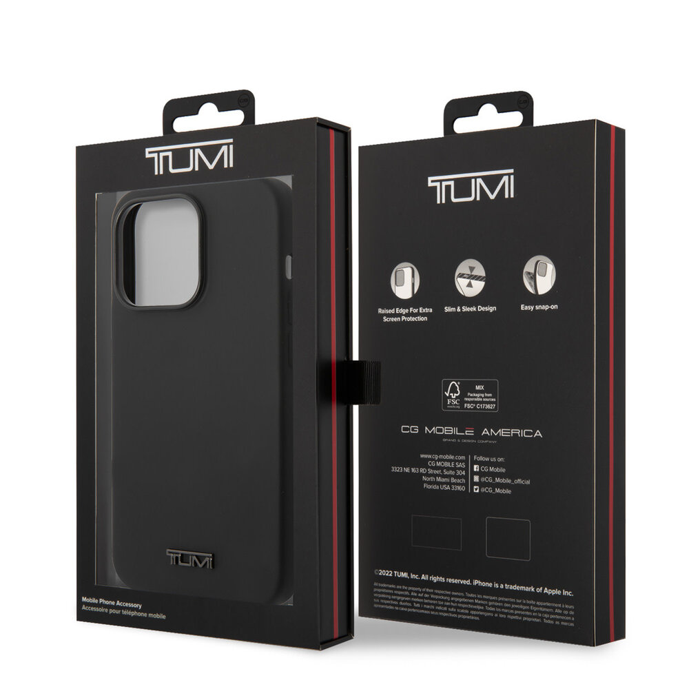Tumi Tumi iPhone 14 Pro Back cover coque - Liquid Silicone - Noir Tumi Tumi iPhone 14 Pro Back cover coque - Liquid Silicone - Noir
