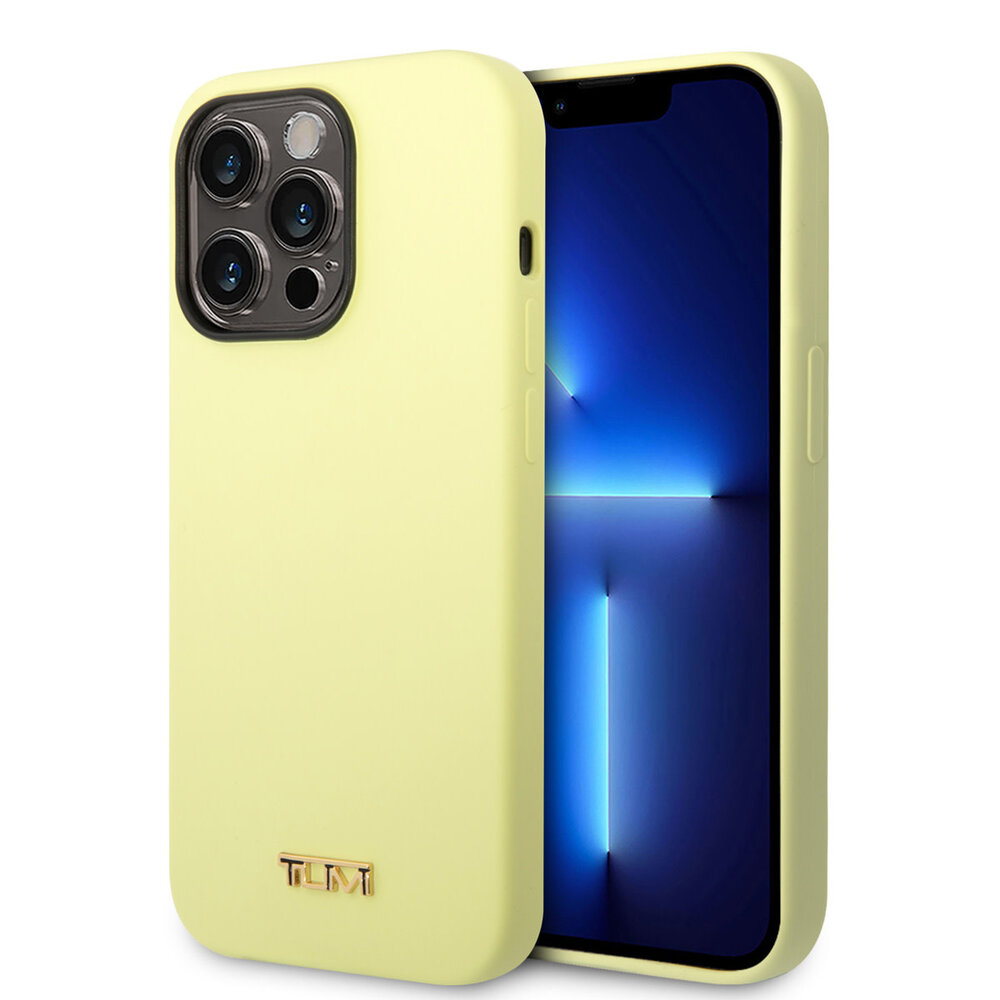 Tumi Tumi iPhone 14 Pro Back cover coque - Liquid Silicone - Women Collection - Jaune Tumi Tumi iPhone 14 Pro Back cover coque - Liquid Silicone - Women Collection - Jaune