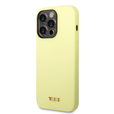 Tumi Tumi iPhone 14 Pro Back cover coque - Liquid Silicone - Women Collection - Jaune Tumi Tumi iPhone 14 Pro Back cover coque - Liquid Silicone - Women Collection - Jaune