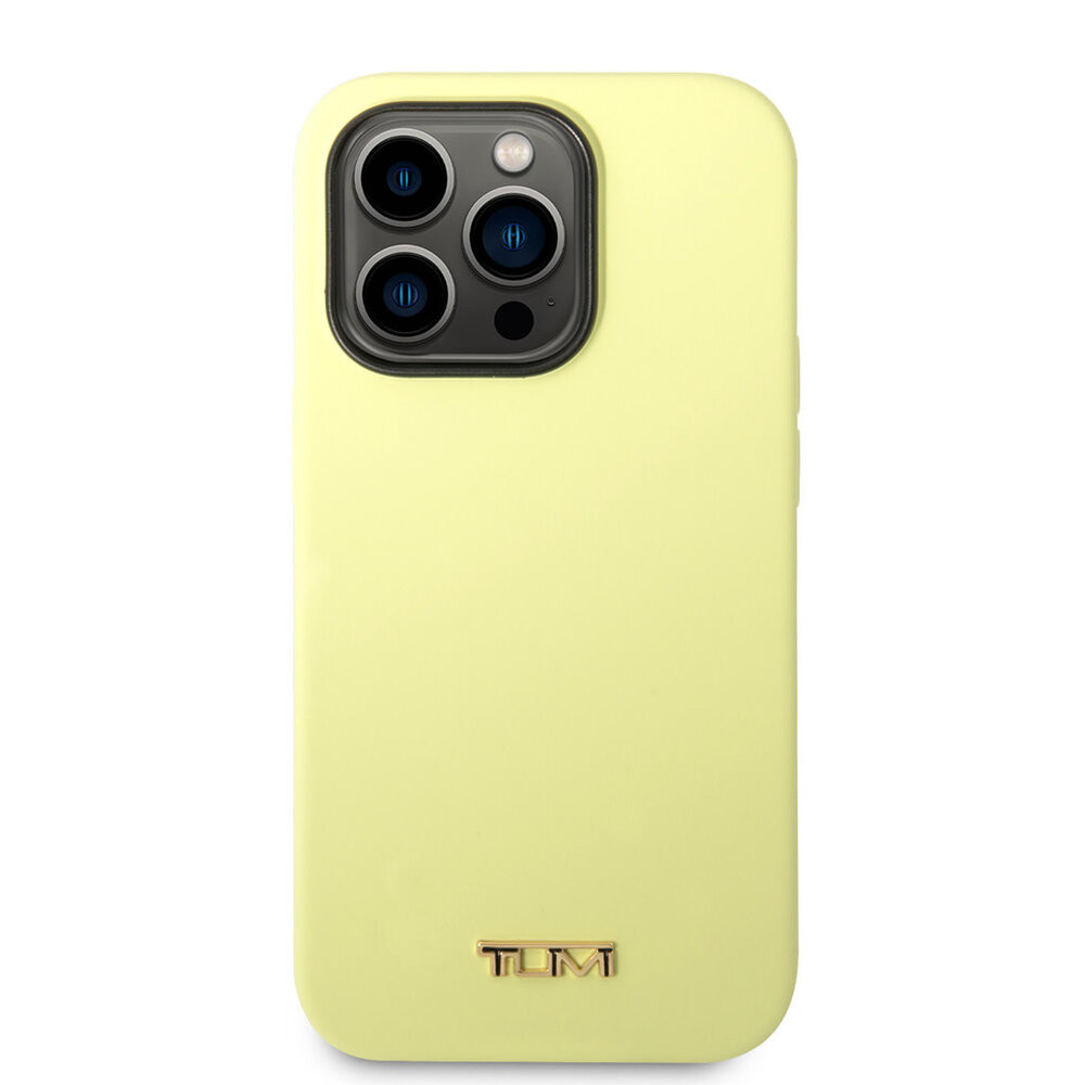 Tumi Tumi iPhone 14 Pro Back cover coque - Liquid Silicone - Women Collection - Jaune Tumi Tumi iPhone 14 Pro Back cover coque - Liquid Silicone - Women Collection - Jaune