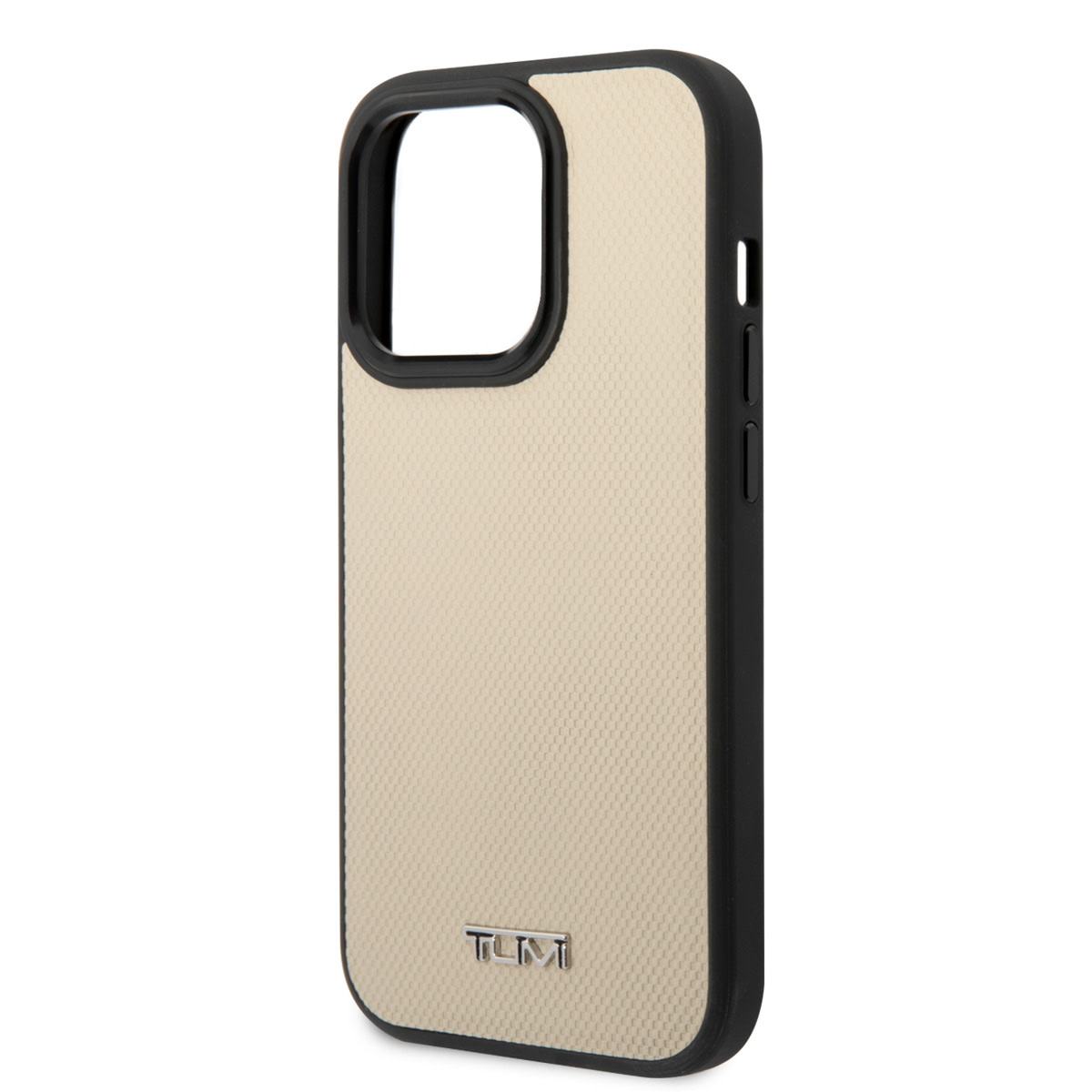 Tumi Tumi iPhone 14 Pro Backcover hoesje - Magsafe - Leather - Embossed Balistic Pattern - Beige, foto 5 van 6