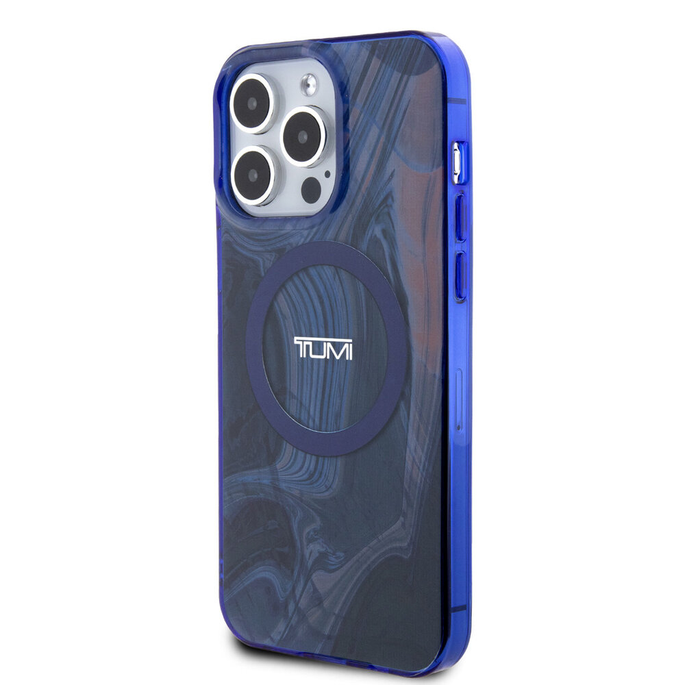 Tumi Tumi iPhone 15 Pro Back-Cover hul - Magsafe - Double Layer - Liquid Print - Blau Tumi Tumi iPhone 15 Pro Back-Cover hul - Magsafe - Double Layer - Liquid Print - Blau