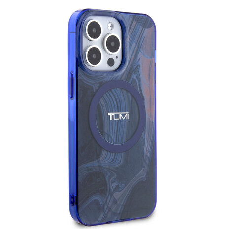 Tumi Tumi iPhone 15 Pro Back-Cover hul - Magsafe - Double Layer - Liquid Print - Blau Tumi Tumi iPhone 15 Pro Back-Cover hul - Magsafe - Double Layer - Liquid Print - Blau