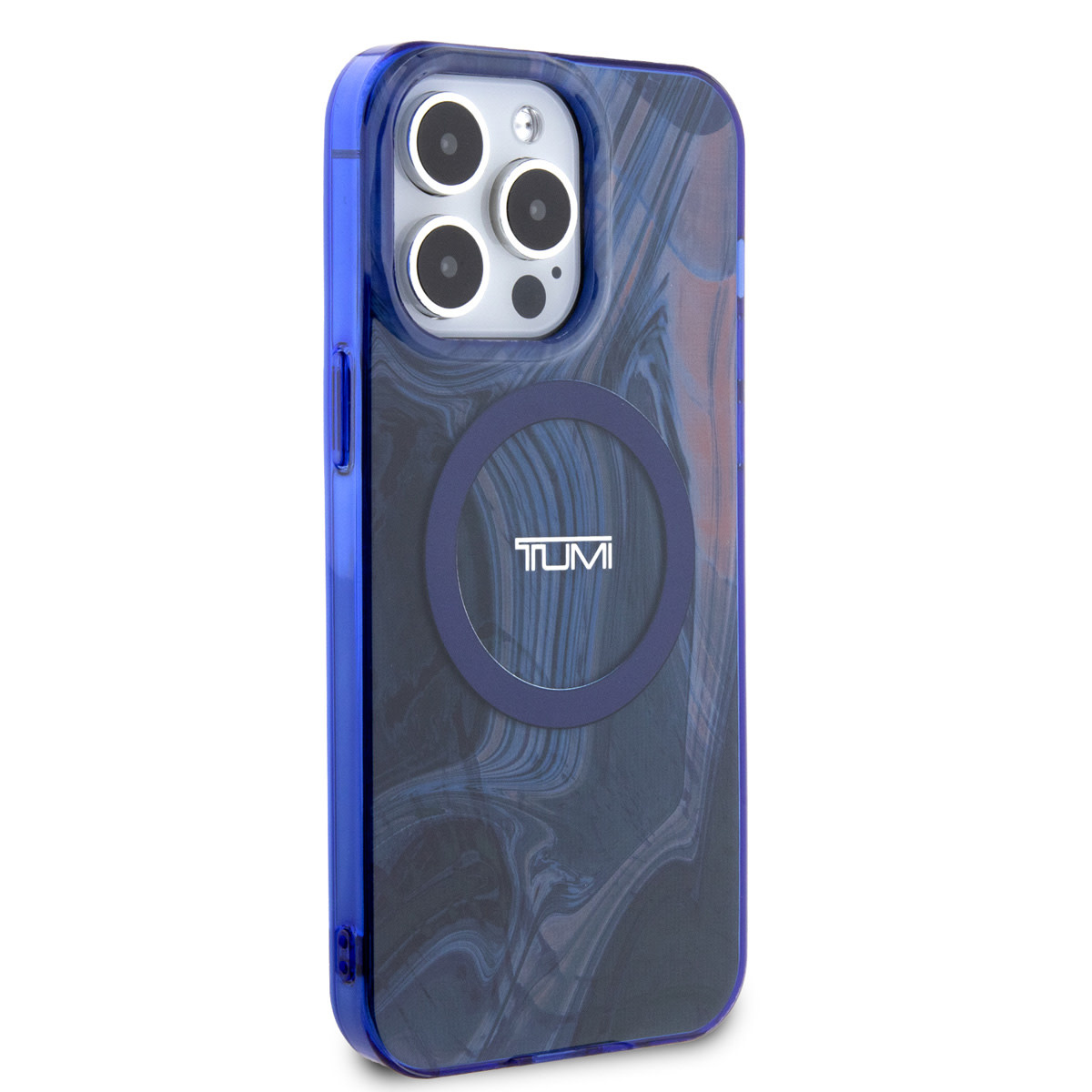Tumi Tumi iPhone 15 Pro Backcover hoesje - Magsafe - Double Layer - Liquid Print - Blauw, foto 4 van 6
