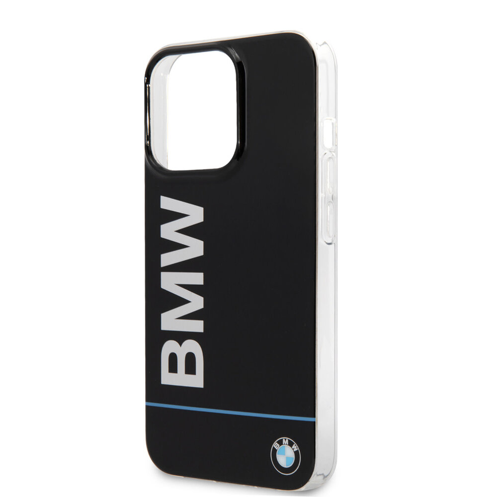 BMW BMW iPhone 13 Pro Back-Cover hul - Blue Line - Big Logo - Schwarz BMW BMW iPhone 13 Pro Back-Cover hul - Blue Line - Big Logo - Schwarz